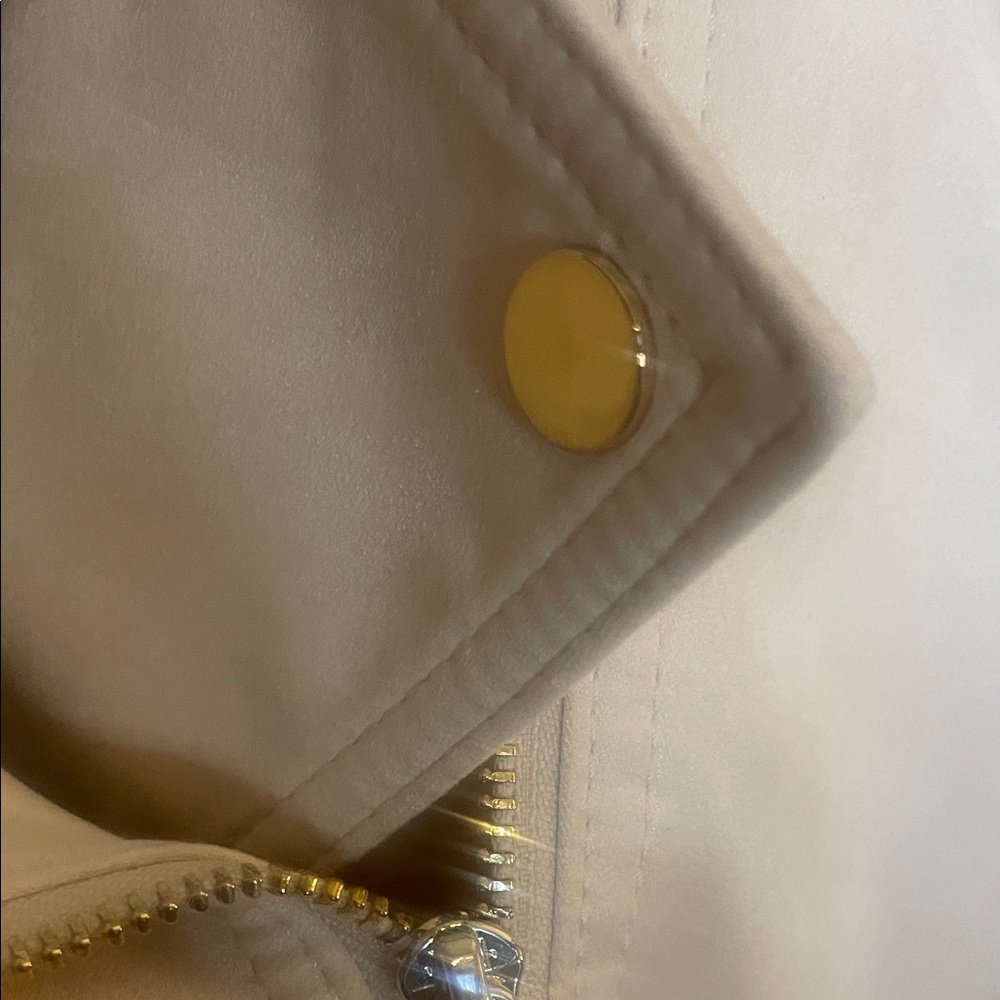 Express NWT Faux Suede Cream Moto XL Jacket - Picture 7 of 10
